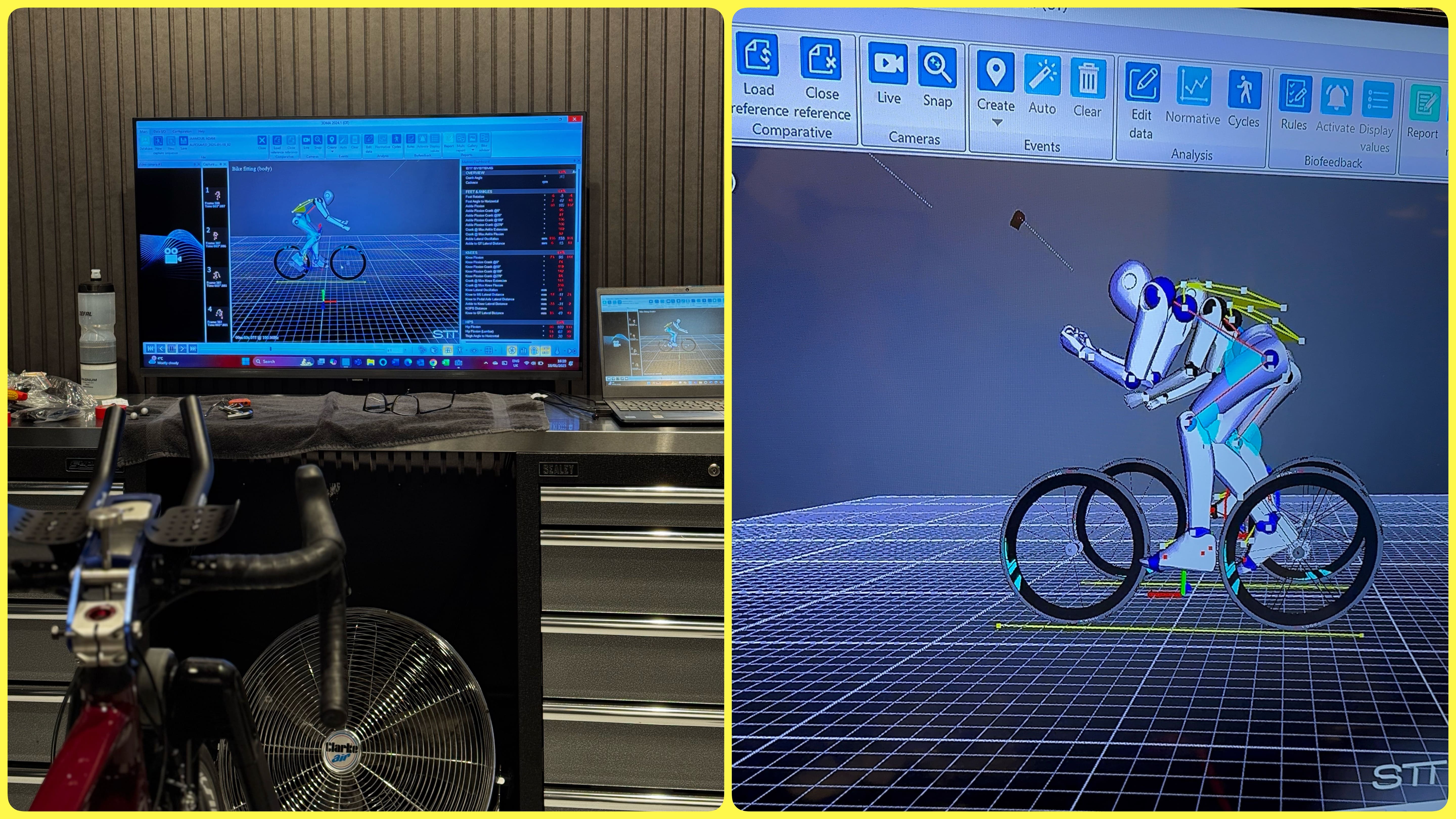 Bike fit process with Personal Bike Fit, finding the optimal aerodynamic position on the bike using a 3D camera system.
