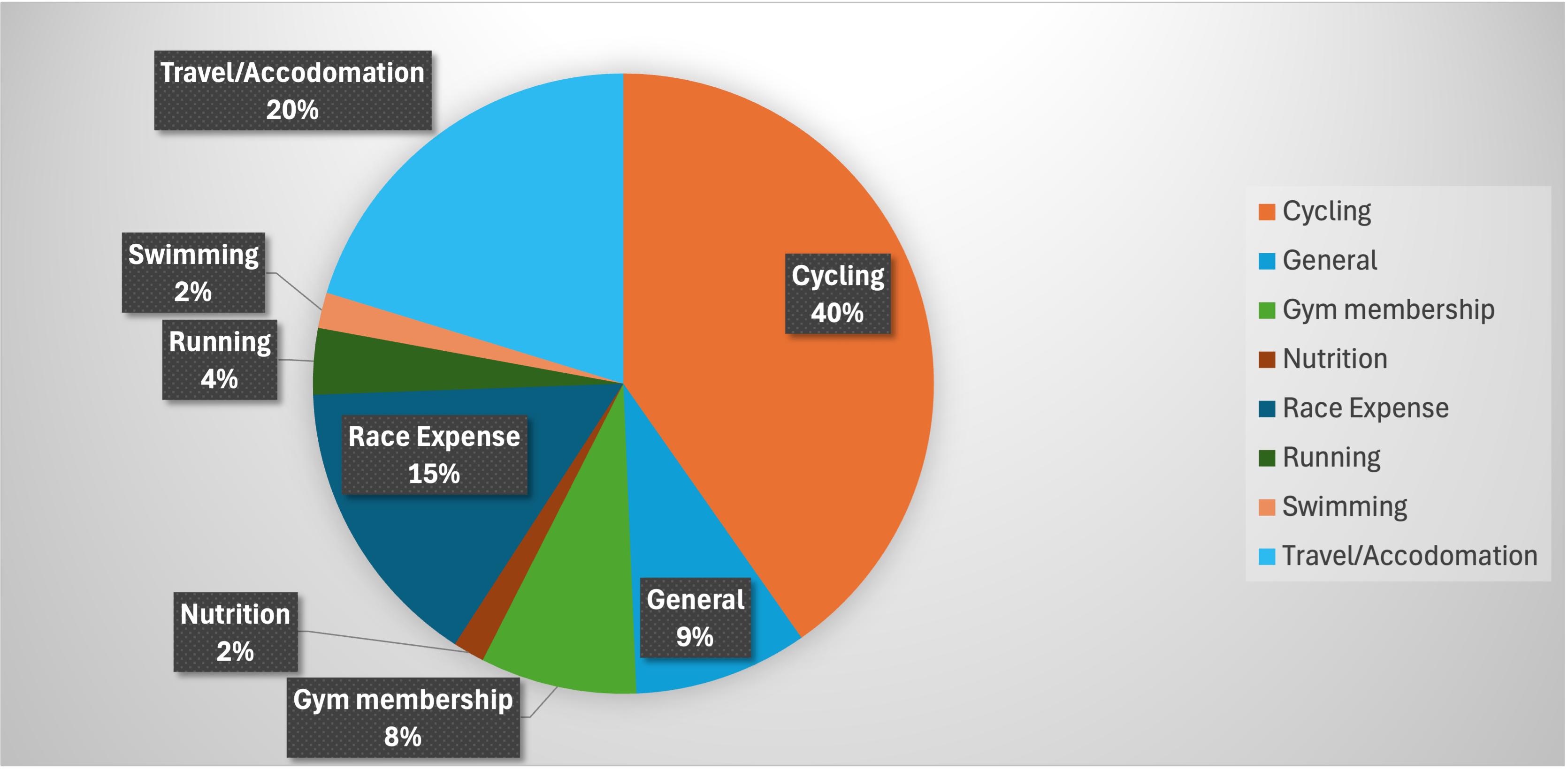 Pie chart of the budget allocation for 2025.