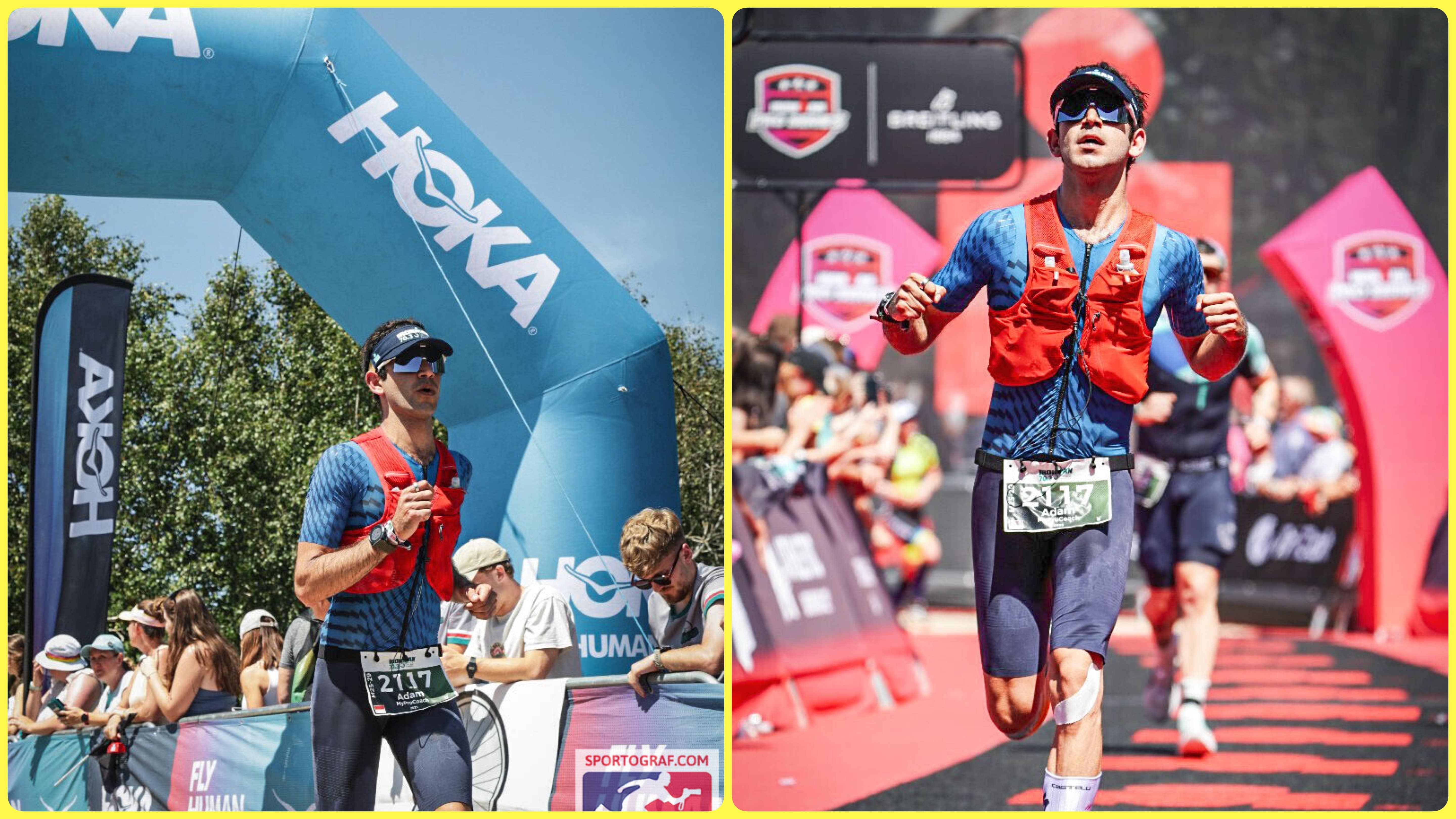 Sprinting on the red carpet to the finish.